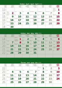 TMSN - zelen - kalend