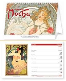 Alfons Mucha - stoln kalend