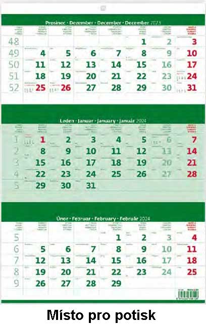 TØÍMÌSÍÈNÍ - zelený - kalendáø nápady na firemní vánoèní dárky eshop