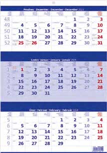 TØÍMÌSÍÈNÍ - modrý - kalendáø nápady na firemní vánoèní dárky eshop