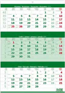 TØÍMÌSÍÈNÍ - zelený - kalendáø nápady na firemní vánoèní dárky eshop